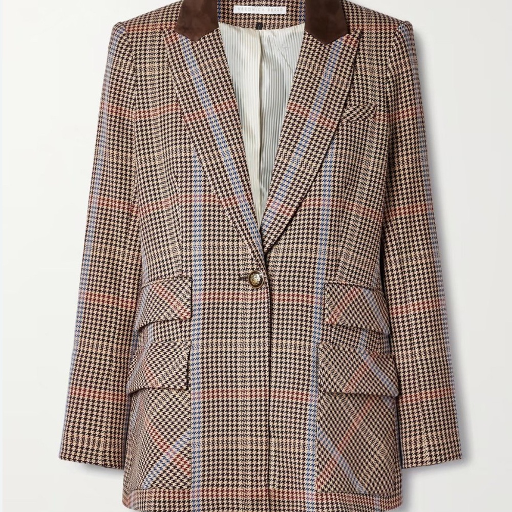 Veronica Beard Houndstooth Print Blazer